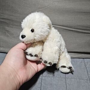 MJC 1988 Vintage Purr-Fection White Polar Bear Plush Stuffed Animal Small 8"